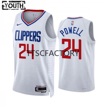 Los Angeles Clippers Norman Powell 24 Nike 2022-23 Association Edition Valkoinen Lasten Pelipaidat Swingman